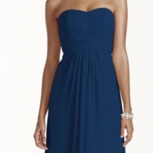 David Bridal Chiffon F15555 Marine